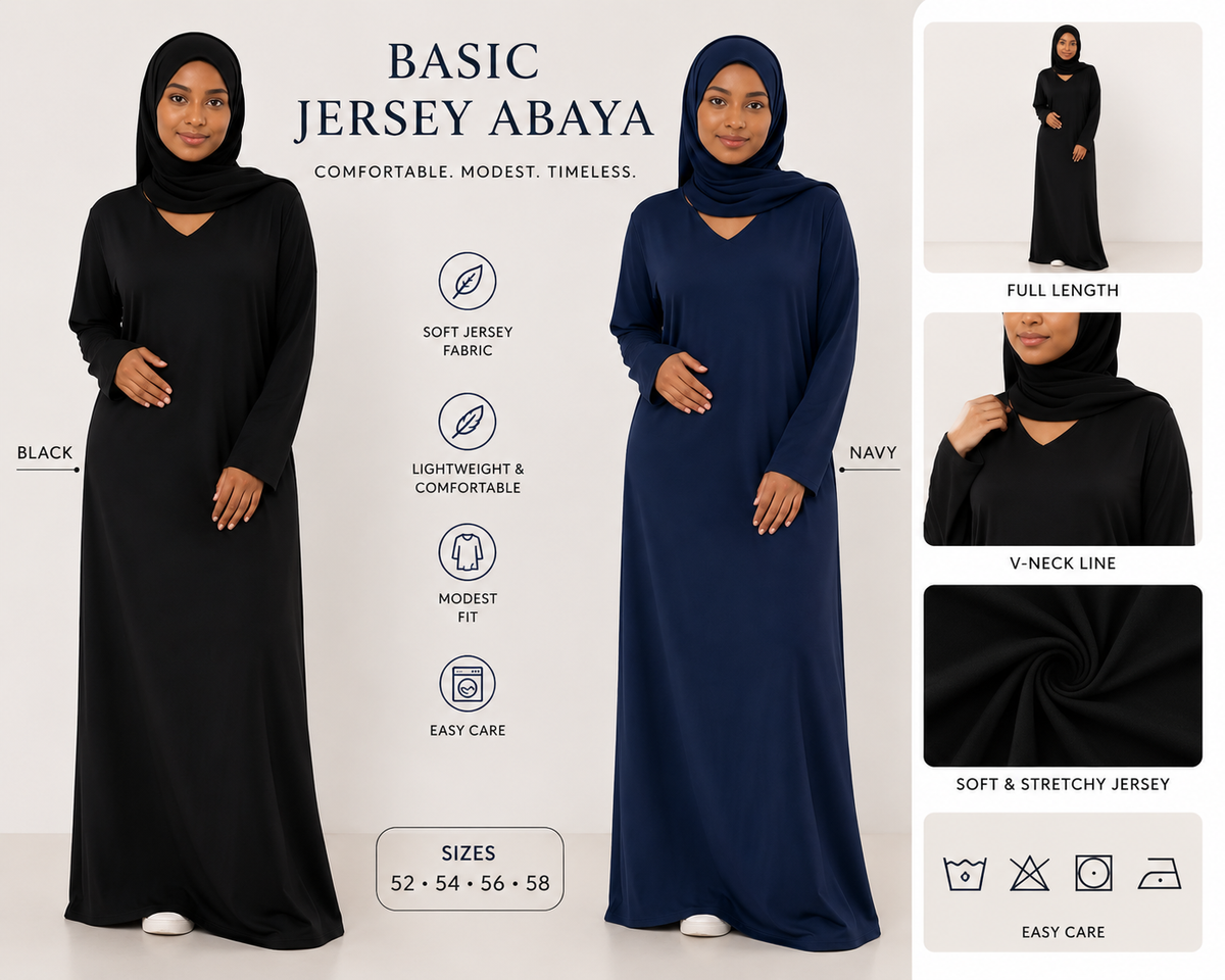 Basic Plain Jersey Abaya